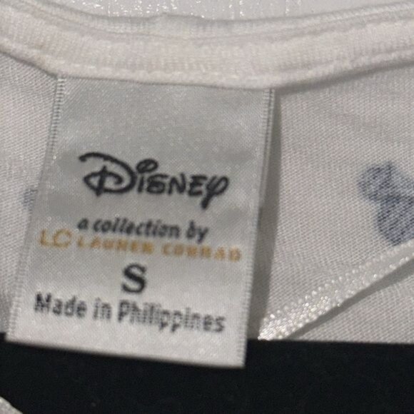 Disney X LC Lauren Conrad Womens S Printed Top With Scalloped Collar - Picture 3 of 8